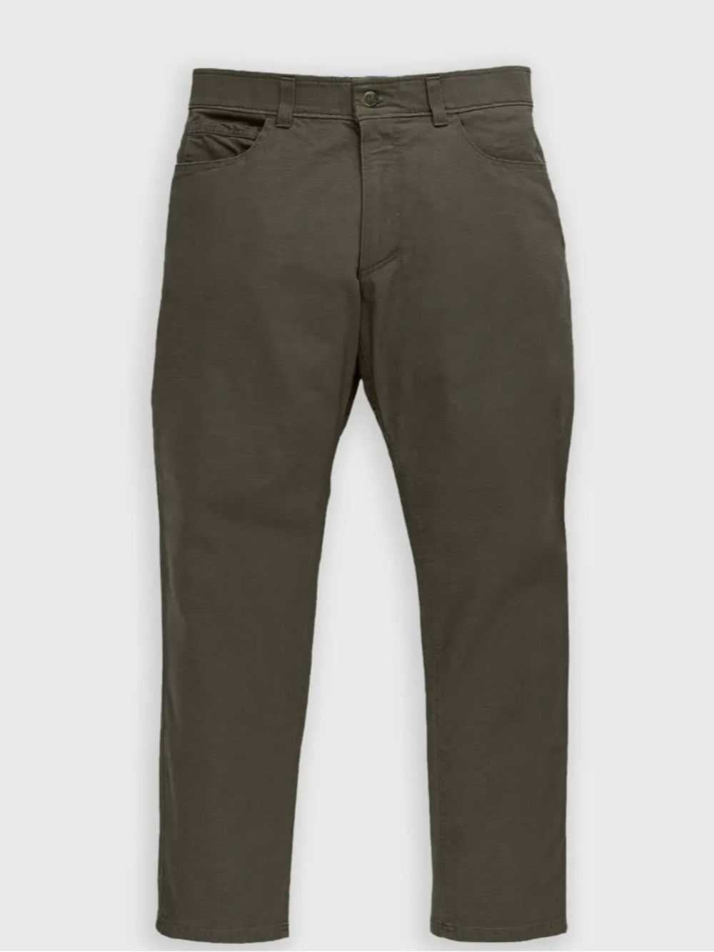 Men's Olive Green Straight Chinos